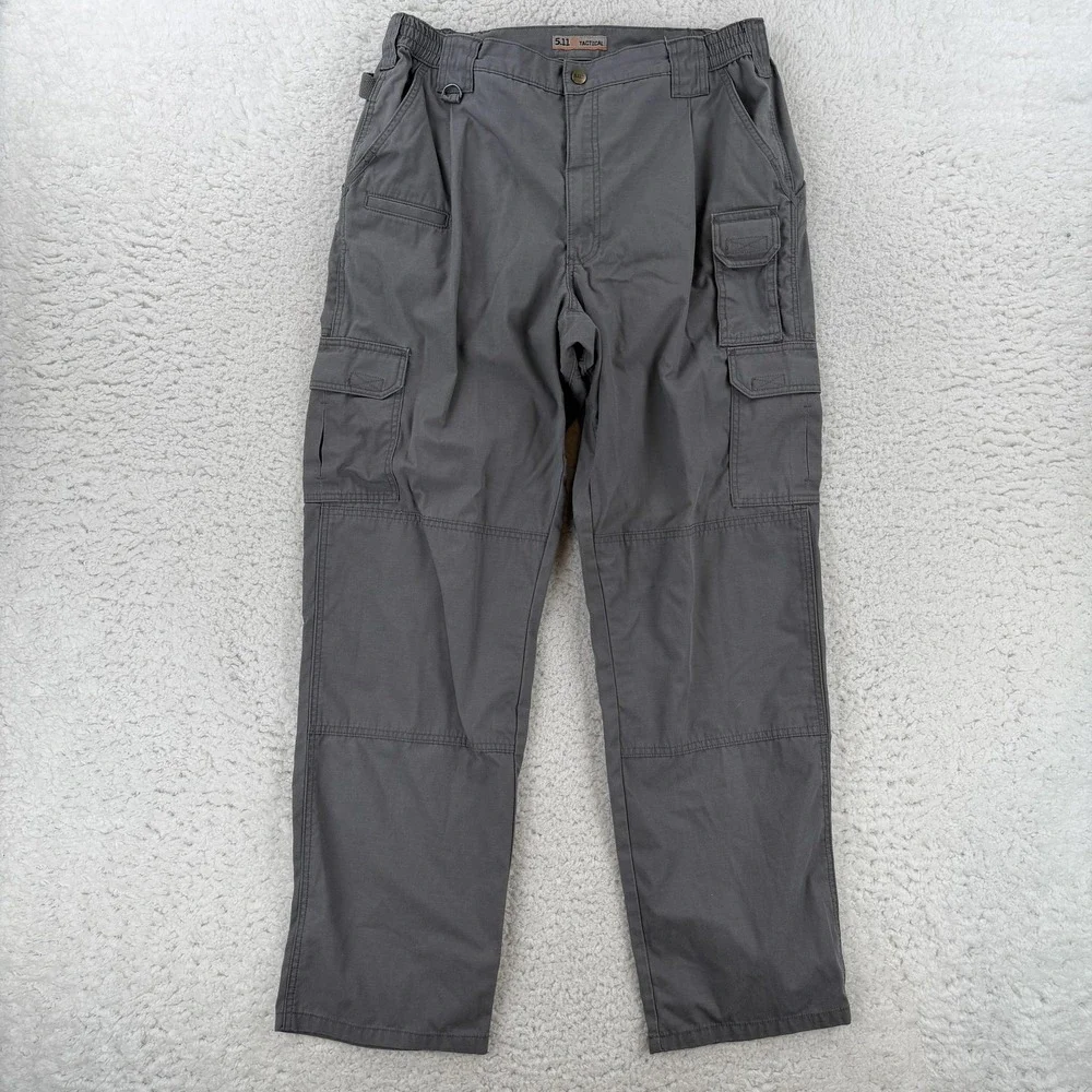 5.11 Tactical Taclite Pro Cargo Pants Mens 38x34 Gray Relaxed Workwear Canvas